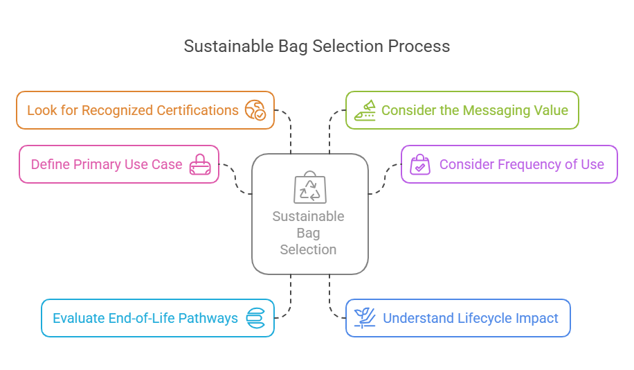 Infographic of bag selection process