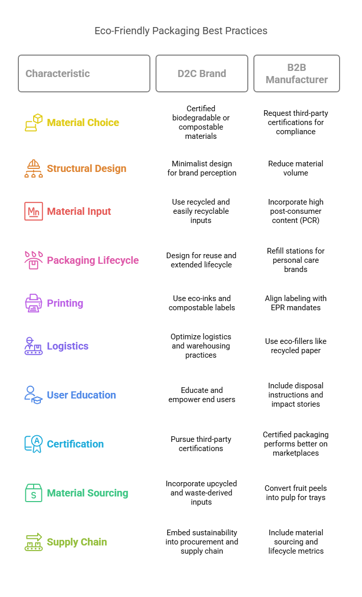 Infographic of eco friendly best practices