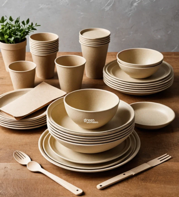 Compostable tableware