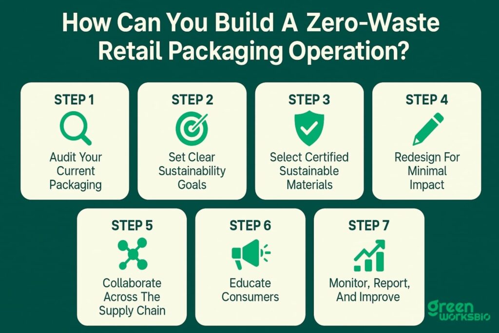 Infographic on how you can build a zero waste retail packaging system