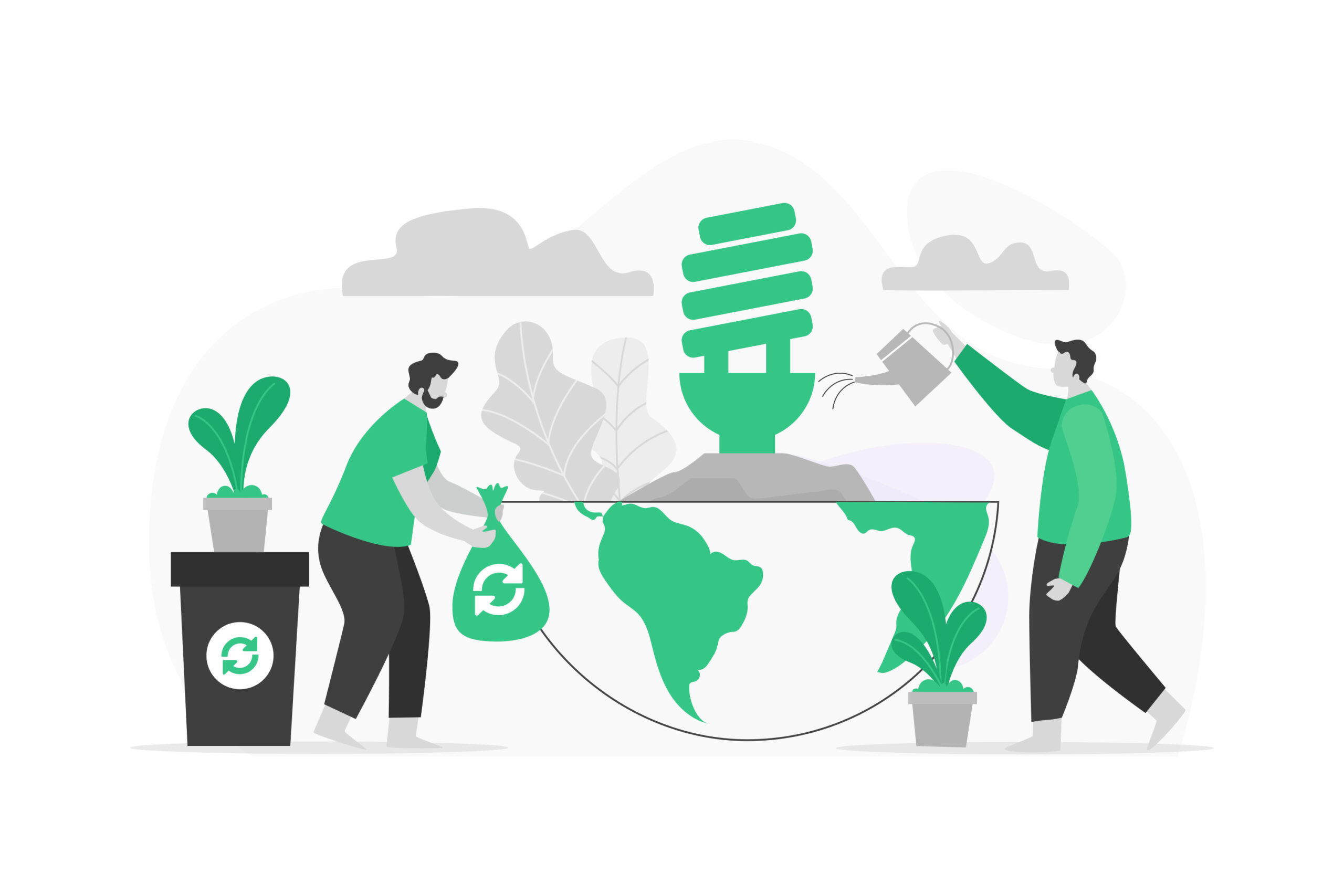 Illustration of green economy