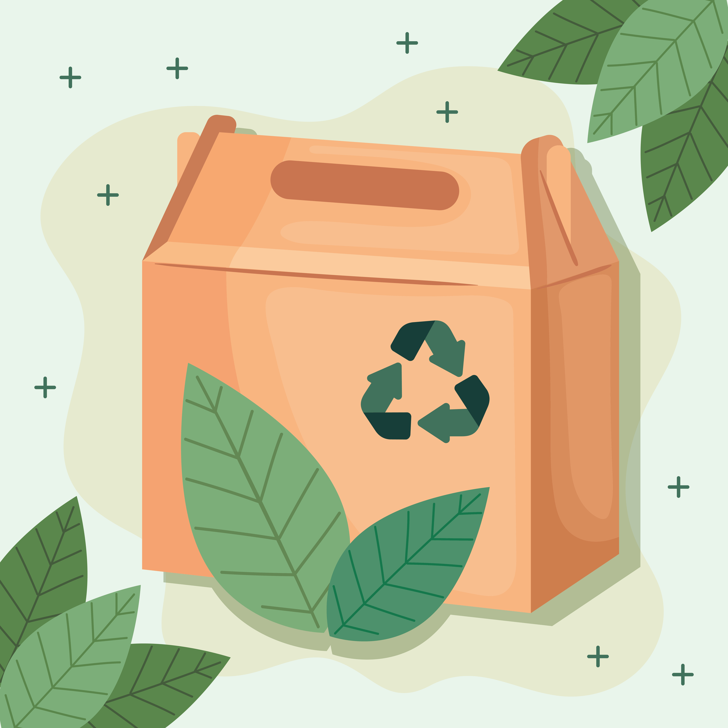 Illustration of eco friendly packaging