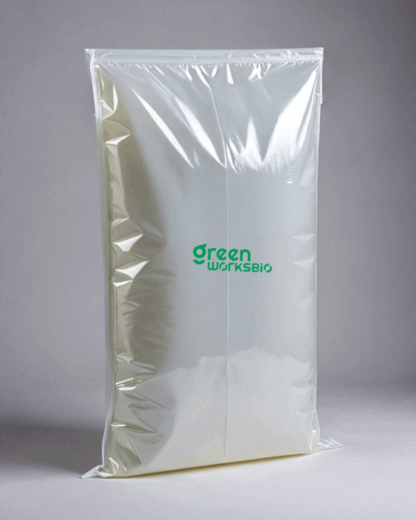 Clear compostable bags