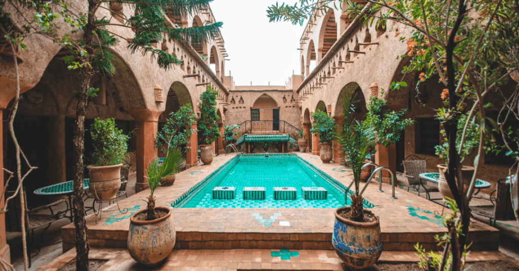 Eco-friendly infrastructure of a hotel