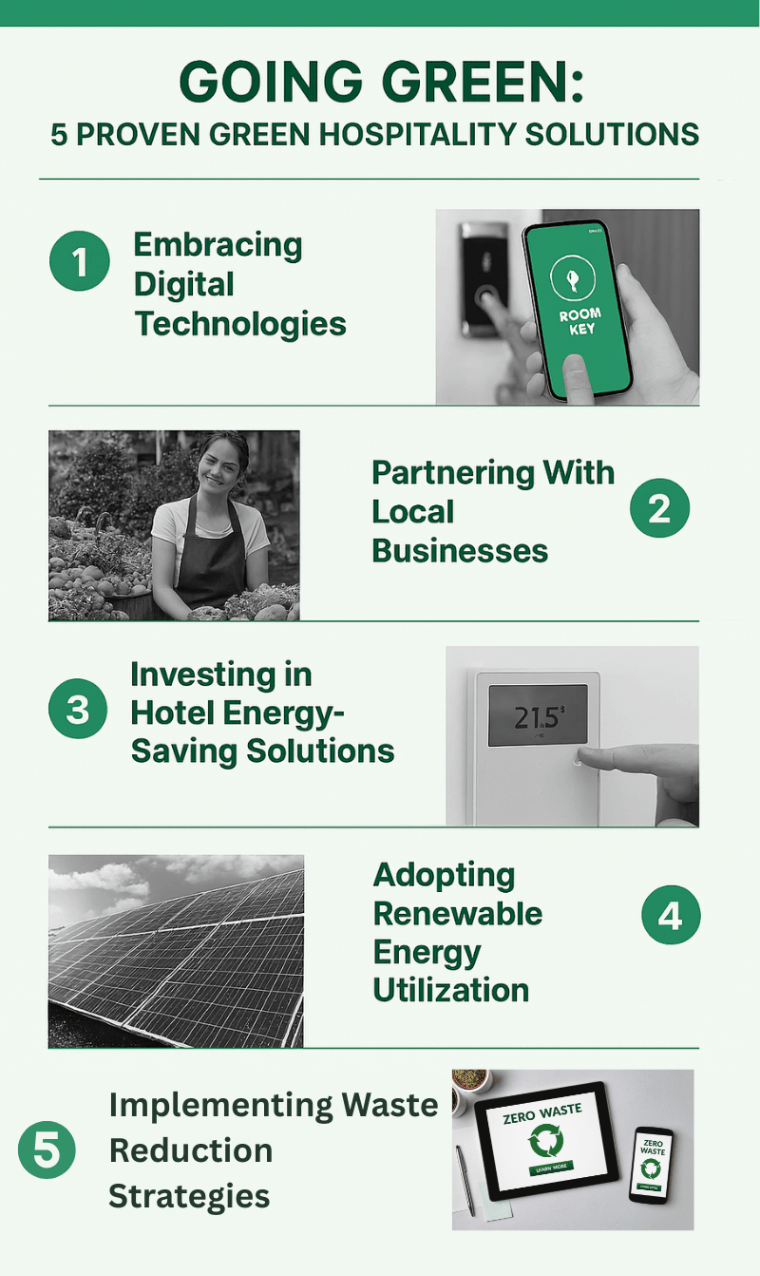 Infographic showcasing the tips to go green