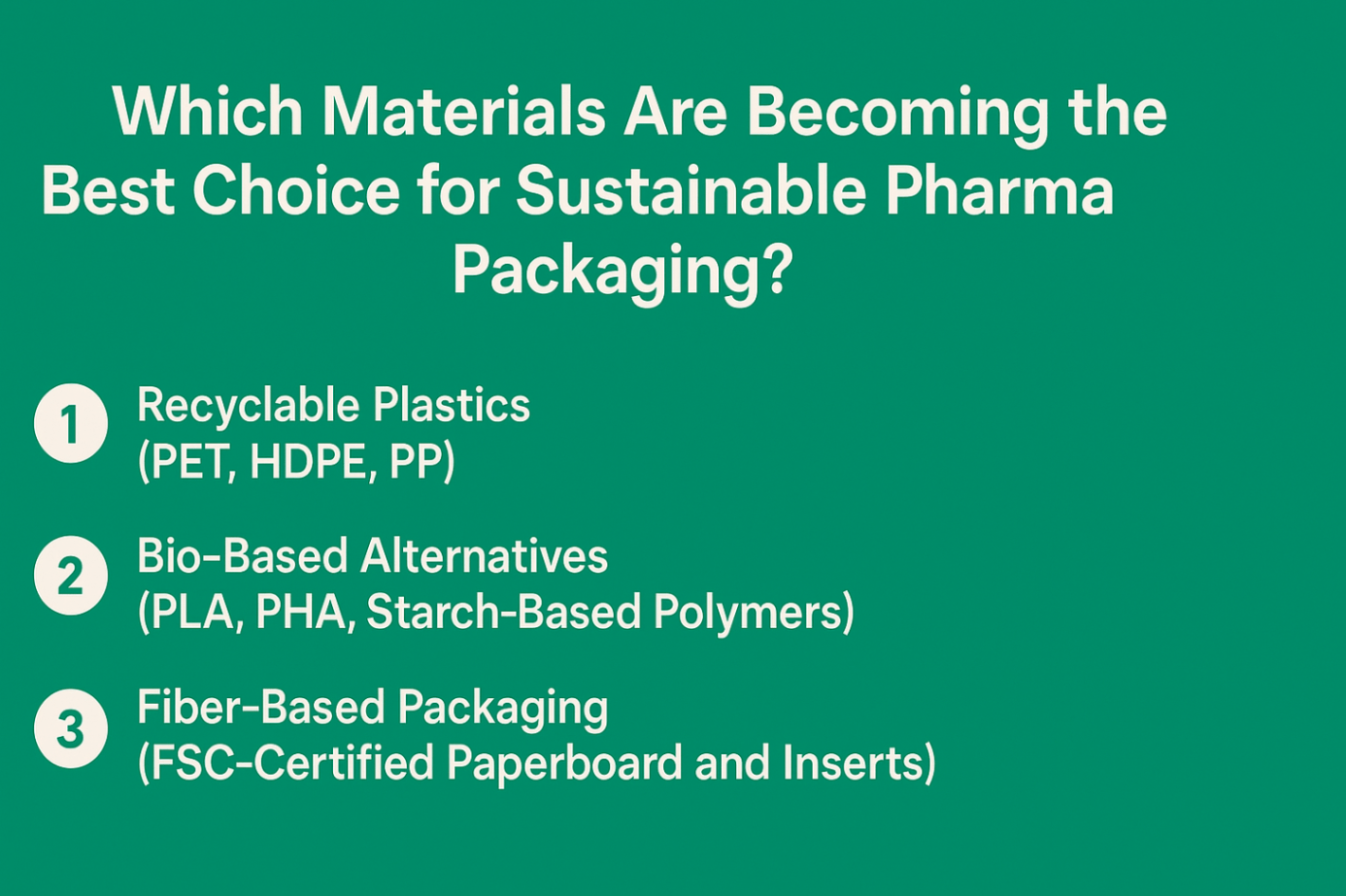 Infographic showcasing the best materials to use