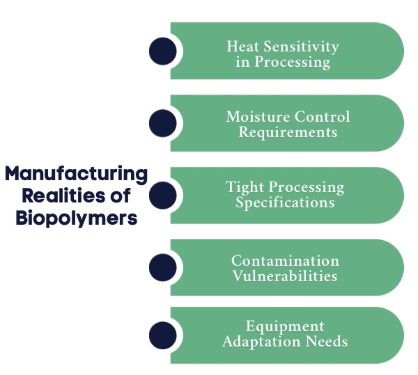 An Infographic on Manufacturing Realities of Biopolymers.